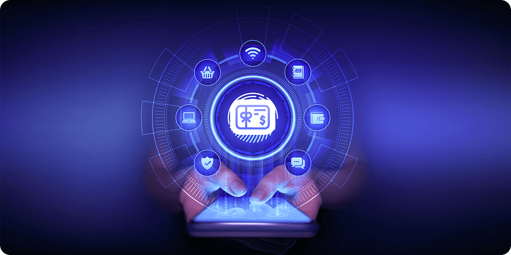 Diagram showing a gift card scam flow: A customer gives a gift card to a fake seller (Step 1), who uses it to buy and ship an order from a legitimate store (Step 2). The legit store ships the order to the customer (Step 3), completing the scam loop.