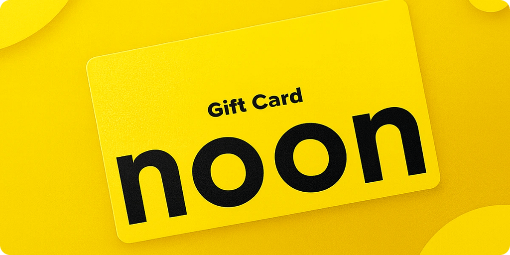 Noon Gift Card – a popular gift card in the MENA region for e-commerce and local shopping Noon Gift Card, one of the most popular gift cards for shopping in the MENA region