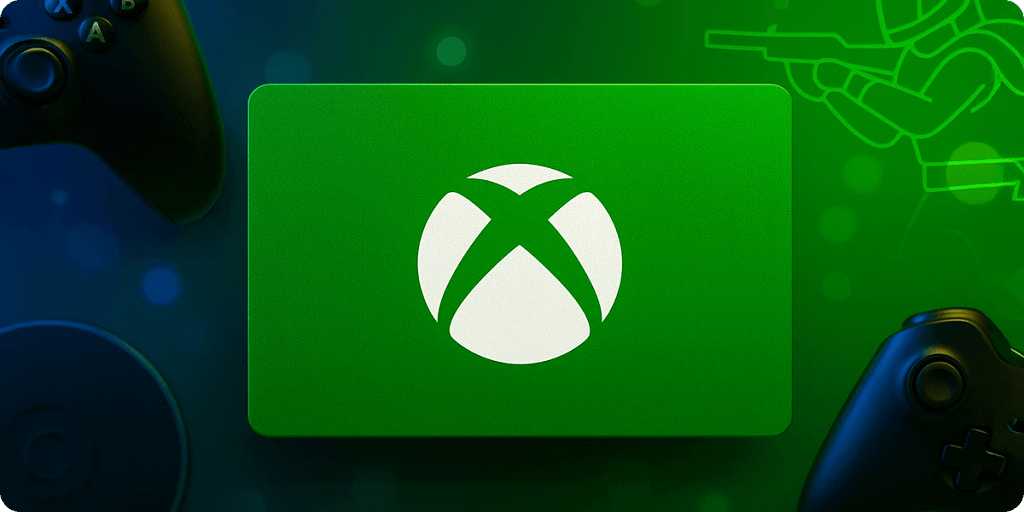 Xbox Gift Card – a popular gift card in the MENA region for digital games and subscriptions Xbox Gift Card representing popular gift cards for gamers in the MENA region